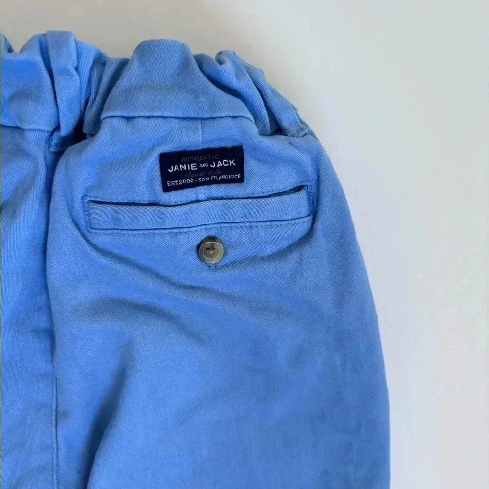 Janie & Jack Blue Twill Shorts - Picture 6 of 6
